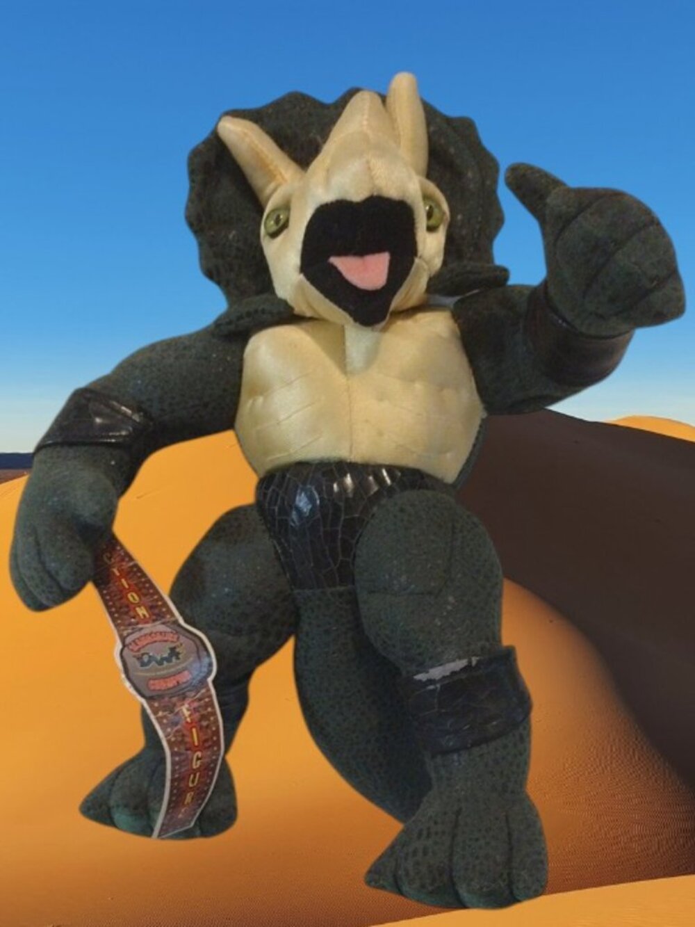 Applause DWF (Dinosaur Wrestling Federation) Slamasaurs Plush Trislamatops